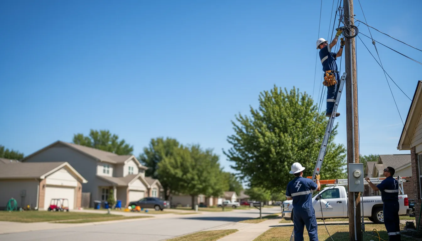Residential electrician providing installation services in Sylvester, TX